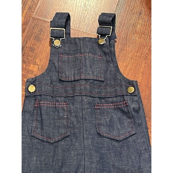 Denim Overalls Red Stitching Kids  Health Tex USA 24m Stantogs Retro - Picture 4 of 6